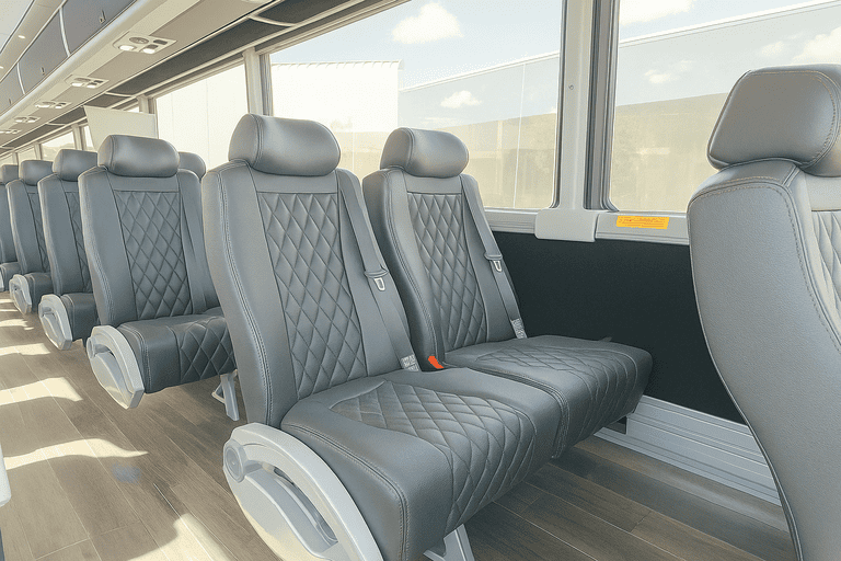 interior of Charter Bus Rental Warwick charter bus